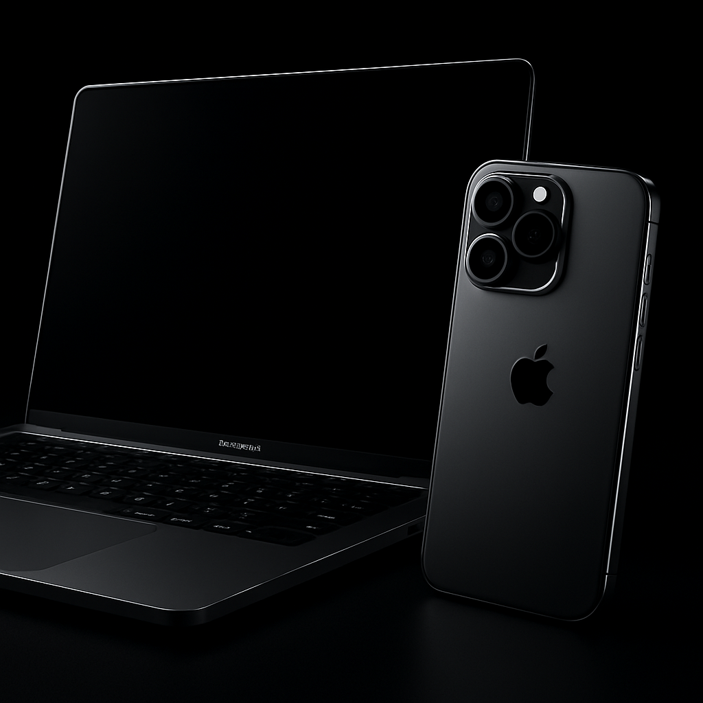 MacBook Pro und iphone 17 pro max — Premium-Geräte bei Media Technik